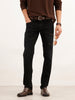 Solid Slim Fit Denim Jeans | Black