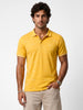 Solid Slim Fit Polo T-Shirt | Yellow