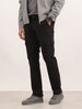Solid Straight Fit Cargo Trousers | Black