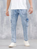 Mid Wash Cargo Fit Jeans | Blue
