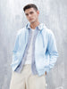 Men’s Solid Zip-Up Hoodie Sweatshirt | Blue