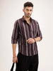 Slim Fit Striped Shirt | Brown