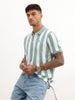 Slim Fit Striped Polo T-Shirt | White
