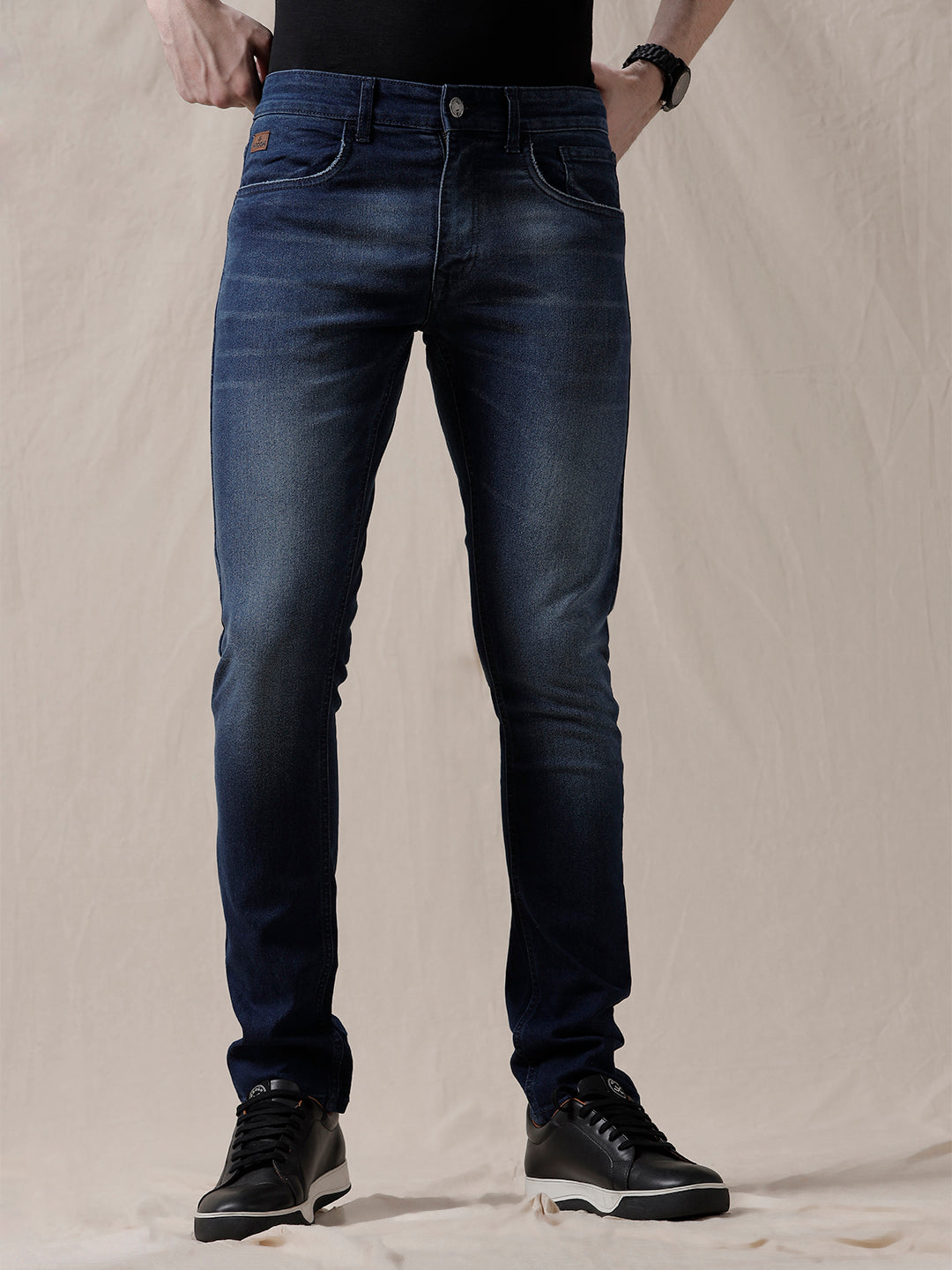 Blue Faded Chic Slim Fit Jeans