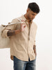 Solid Regular Fit Full Sleeve Shirt | Khaki