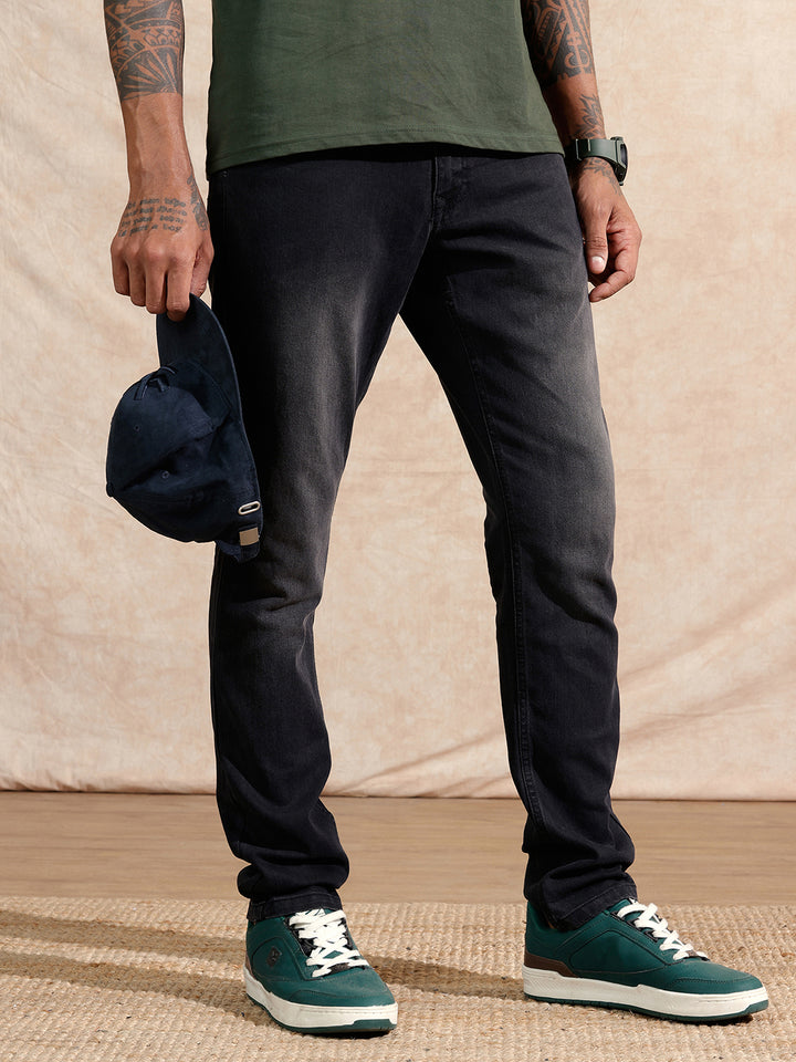 Solid Slim Fit Jeans | Black