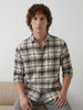Comfort Fit Checkered Shirt | Off White