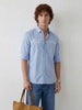 Comfort Fit Placement Printed Shirt | Light Blue