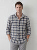 Slim Fit Checkered Shirt | Blue