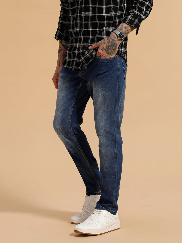 Heavy Fade Slim Fit Jeans | Blue
