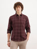 Slim Fit Checkered Shirt  | Brown