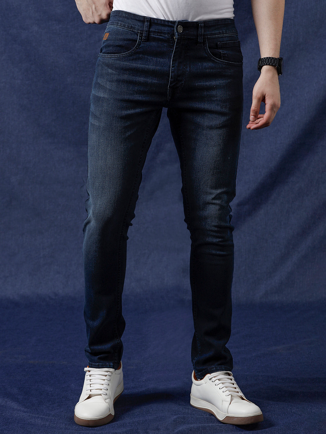 Midnight Solid Casual Jeans