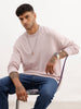 Solid Comfort Fit Full Sleeve Sweater | Pink