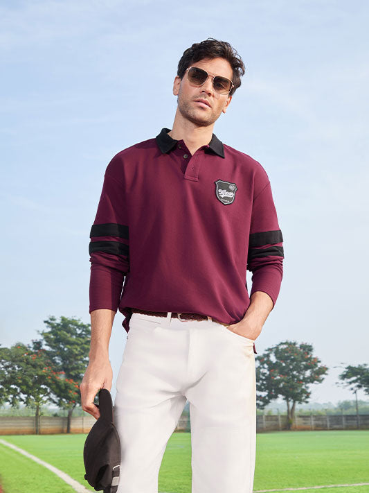 Maroon Varsity Polo T-Shirt