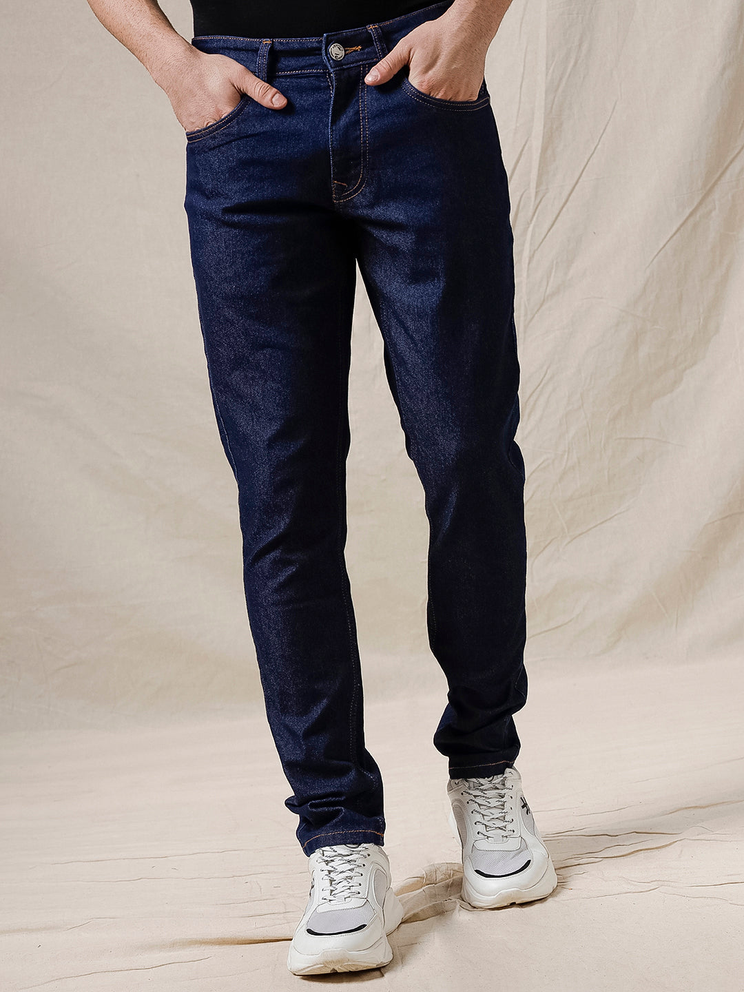 Solid Stone Slim Fit Jeans