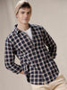 Bold Navy Blue Checked Shirt