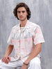 Abstract Aop Printed Comfort Fit Resort Collar Shirt | Pink
