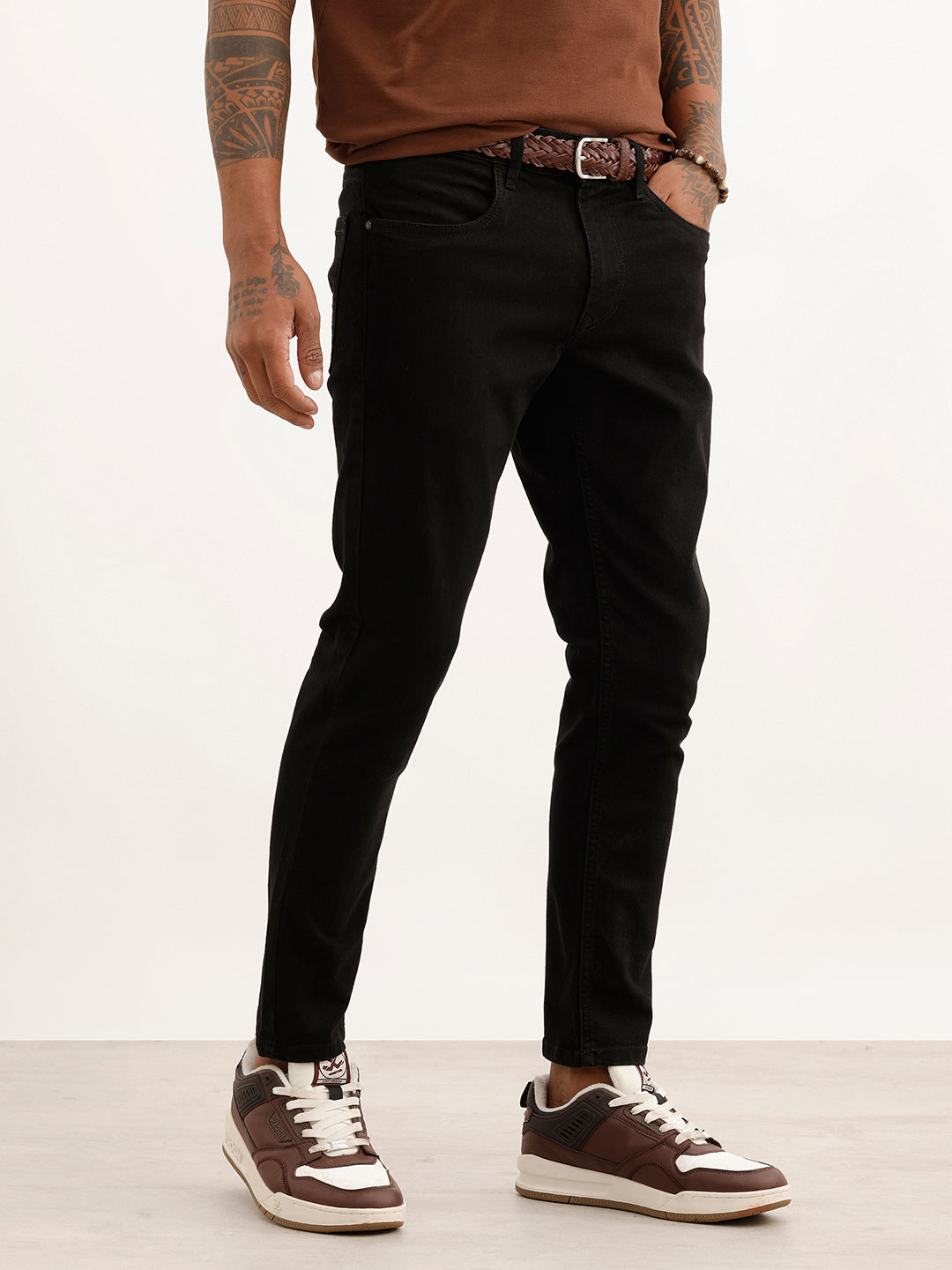 Solid Slim Crop Fit Denim Jeans | Black | WJN0200SL2001S