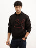 Classic Puff Printed Hooded Sweatshirt | Black