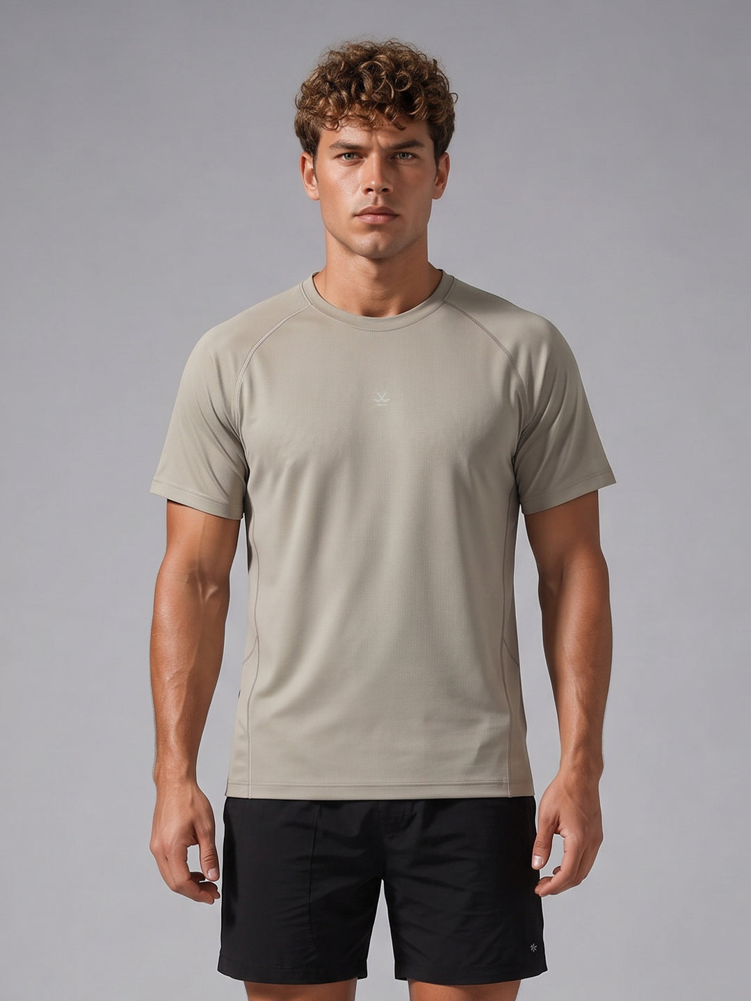 Nylon Active Tee | Active | Beige | WTS01HSSL1258W