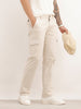 Solid Straight Fit Cargo Trouser | Beige | WVTR4001F