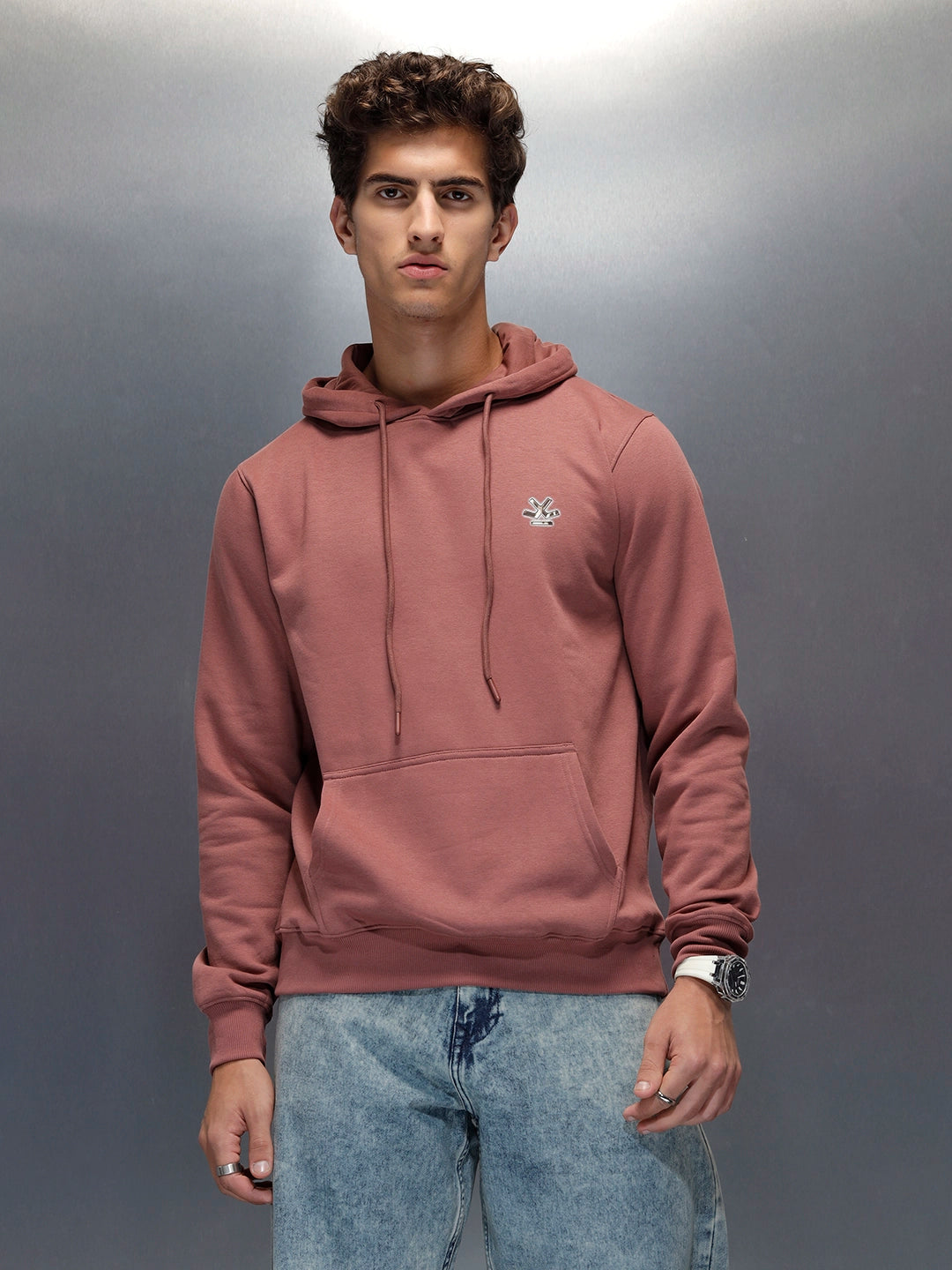 Men's casual hooded sweatshirt | Brown