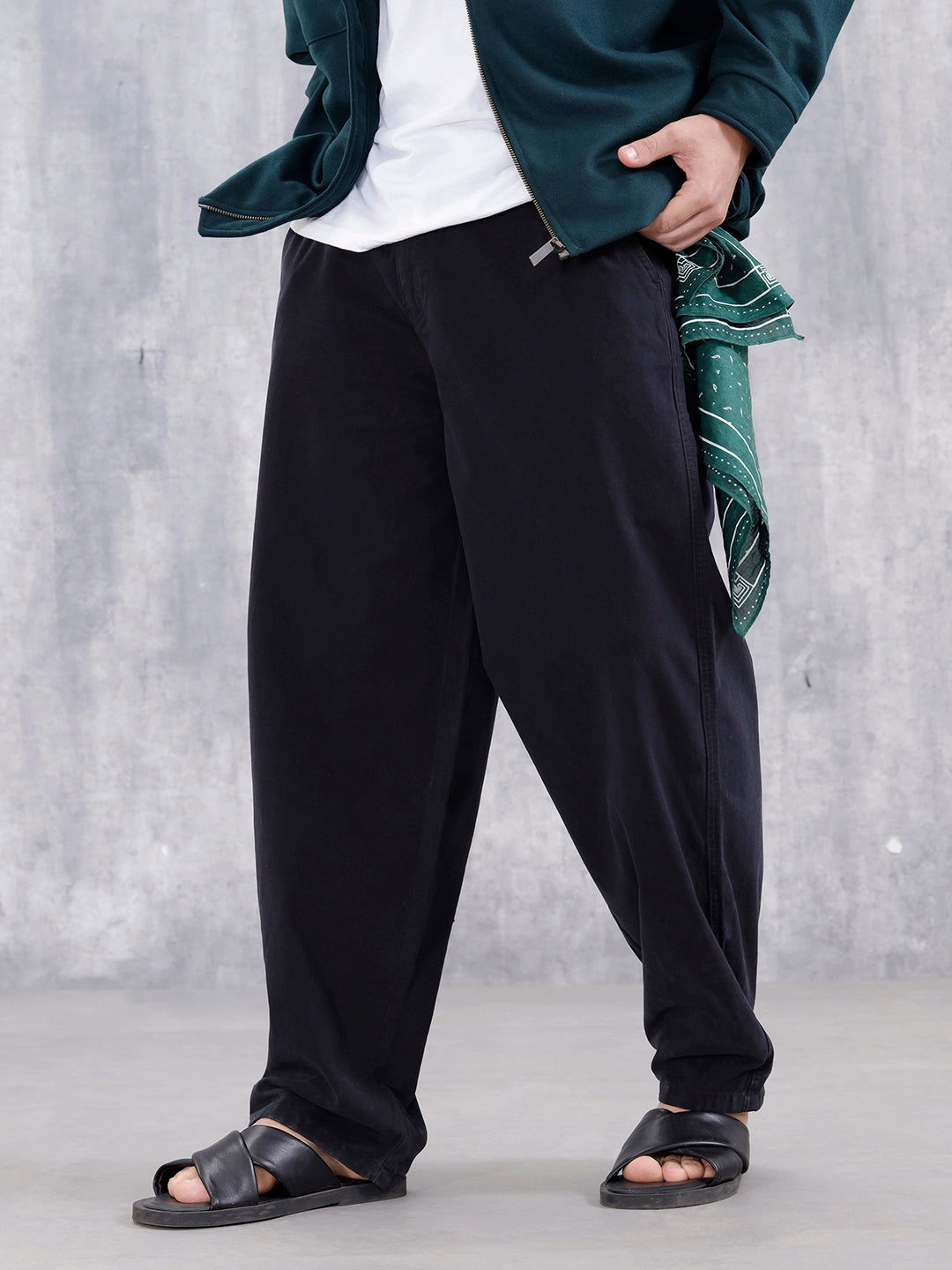 Men's Casual Loose Fit Trouser | Black