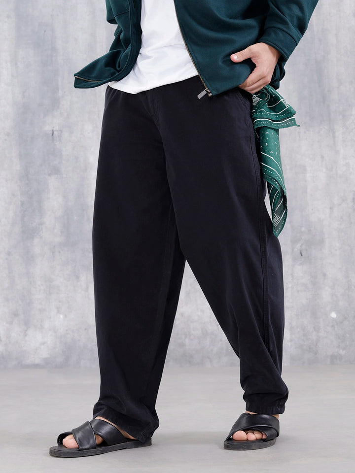 Men's Casual Loose Fit Trouser | Black