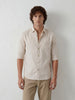 Solid Regular Fit Full Sleeve Shirt | Beige
