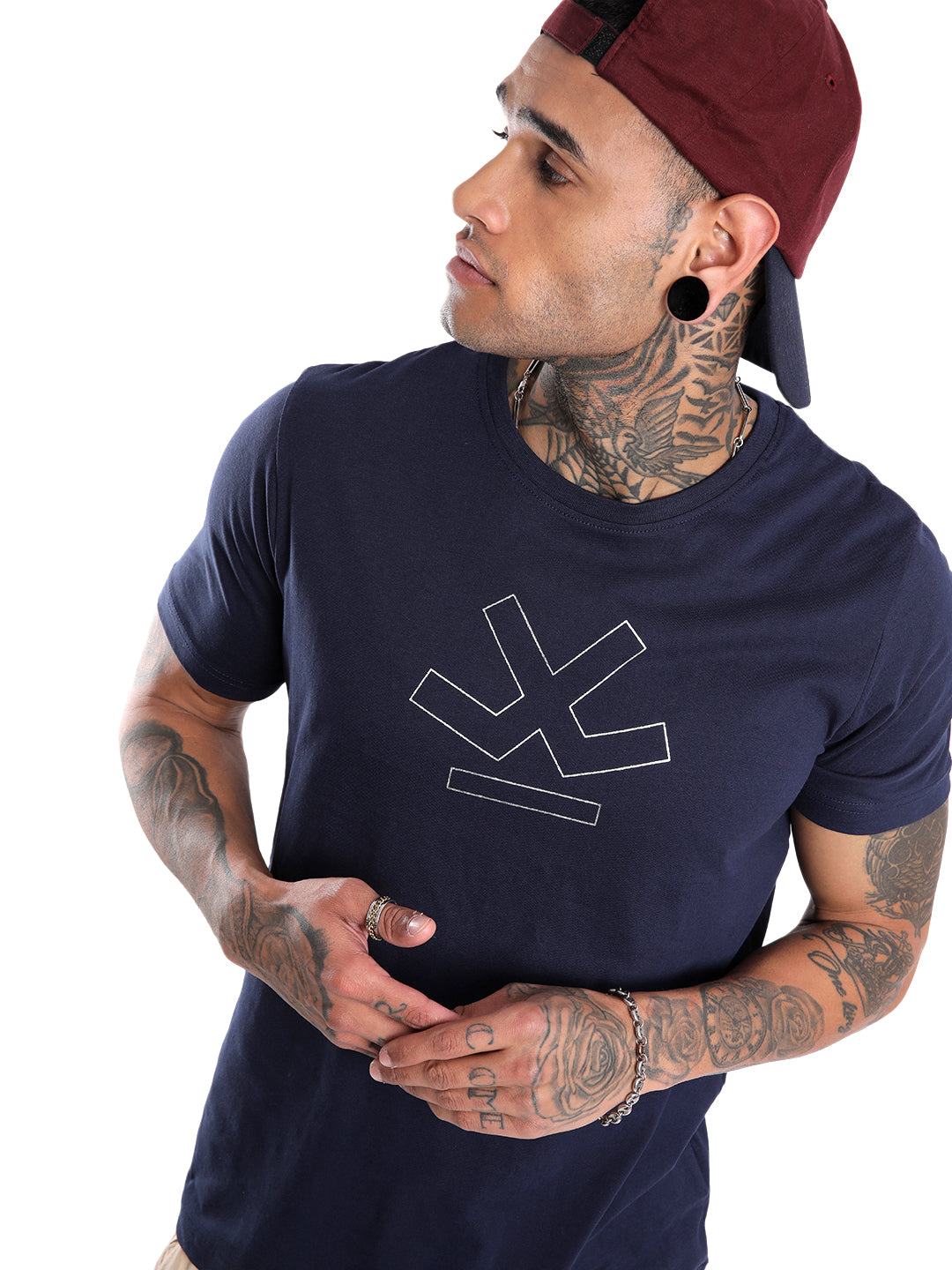 Basic Wrogn Printed Slim Fit T-Shirt