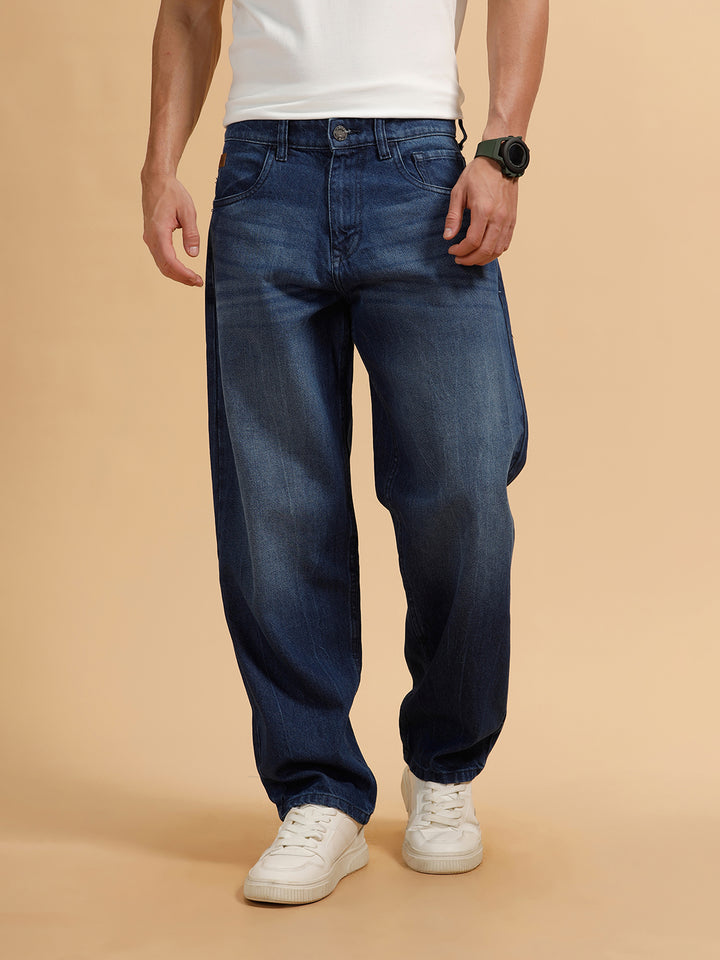 Casual Loose Fit Jeans | Blue