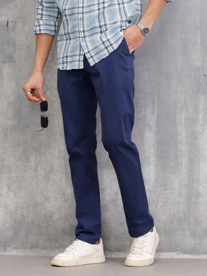 Slim Fit Cotton Stetch Chino I Blue