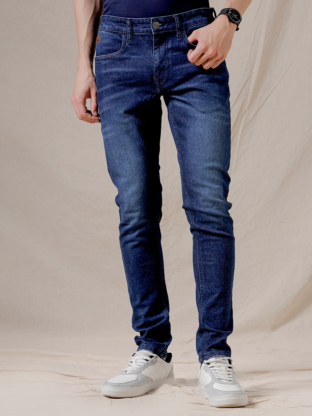 Blue Fade Tapered Jeans