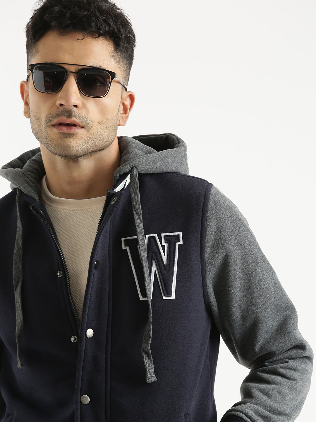 Dual Tone Classic Varsity Jacket