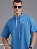 Blue Hooded Short Sleeve T-Shirt