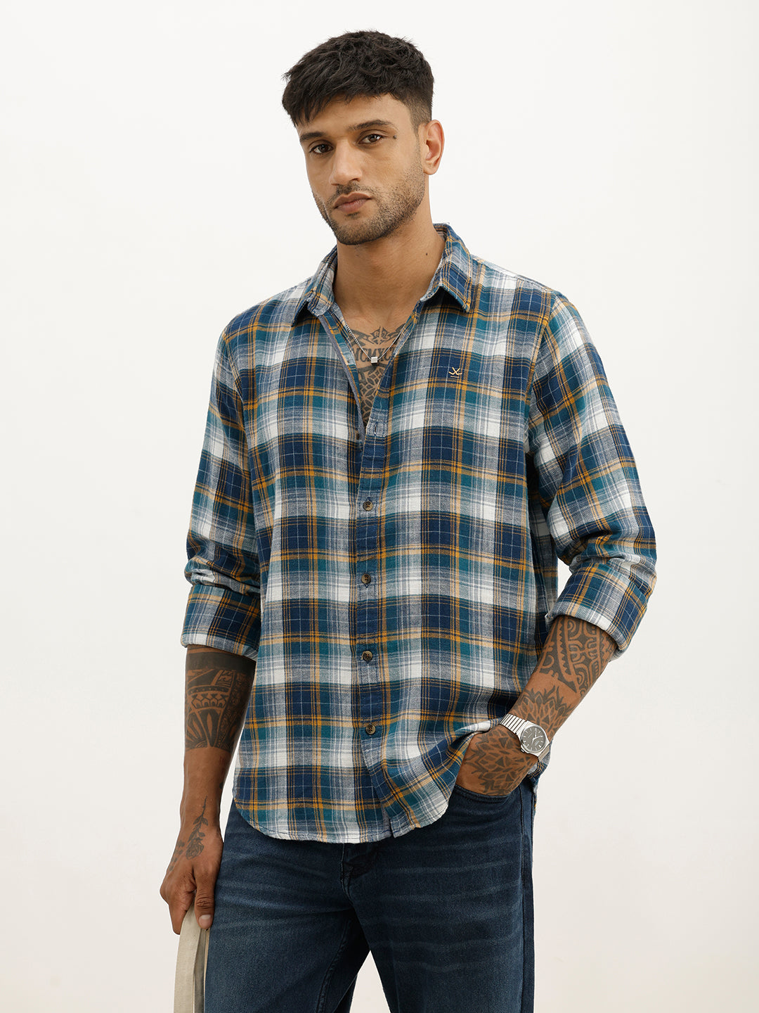 Classic Slim Fit Checkered Shirt | Multicolor