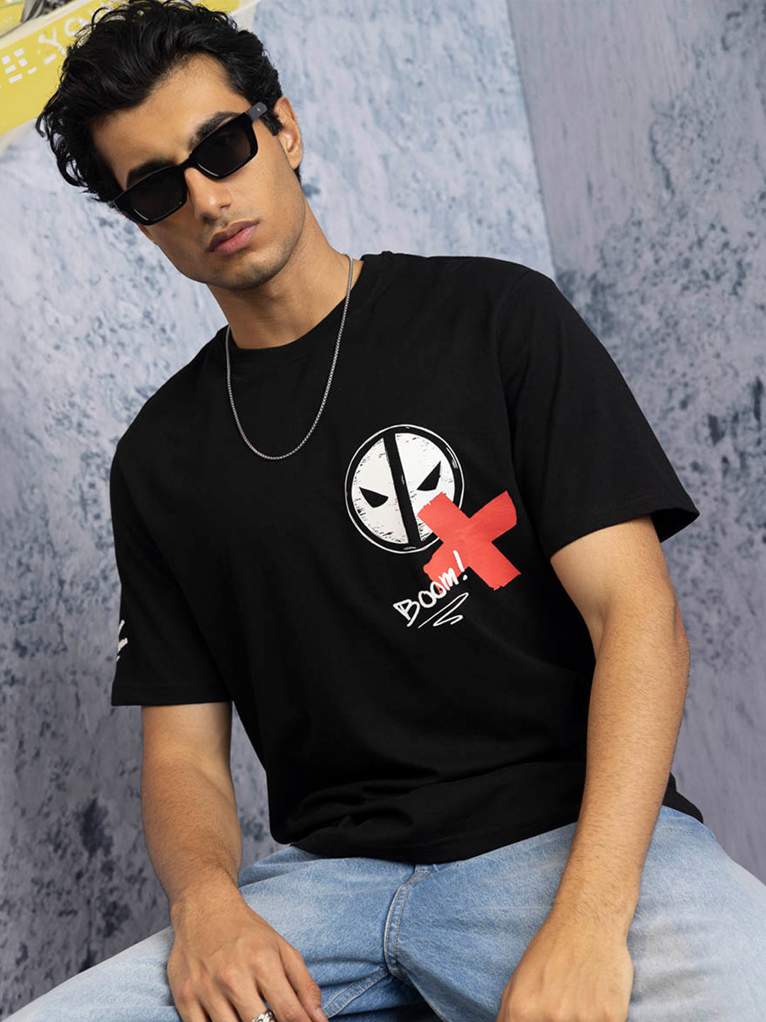 Deadpool Boom Black Comfort Fit T-Shirt