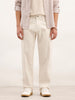 Loose Fit Solid Denim Jeans | Ecru