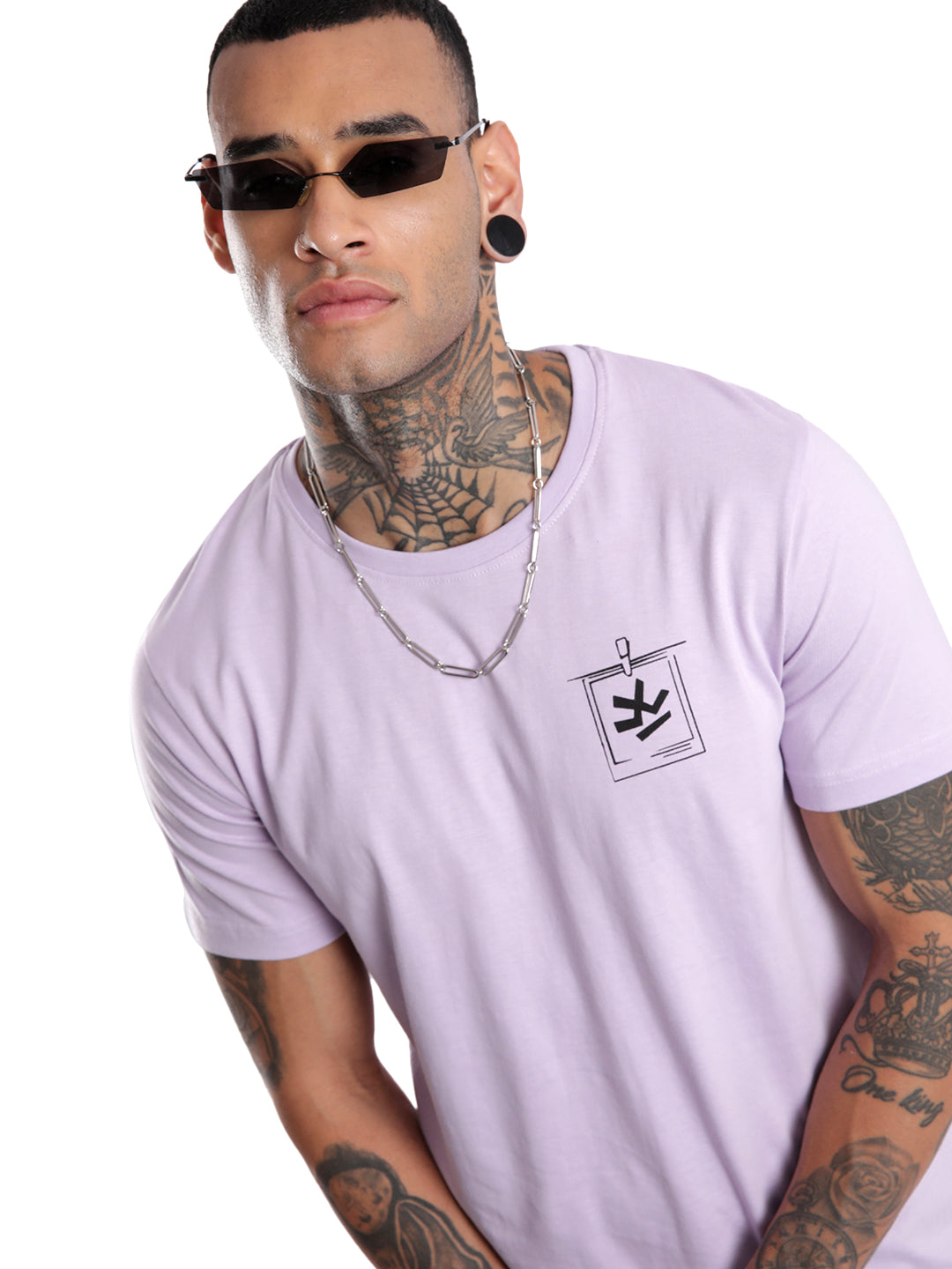 Wrogn Frame Purple T-Shirt