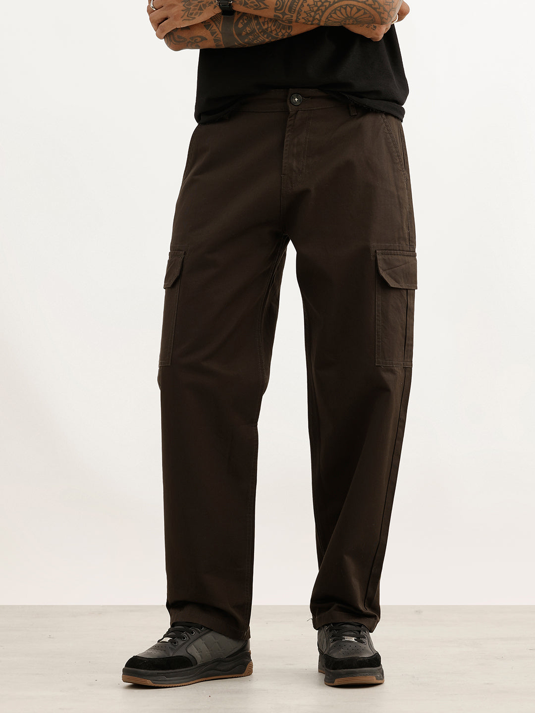 Classic Solid Cargo Trouser | Dark Grey
