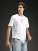 Regular fit Printed T-shirt for Men's | White
