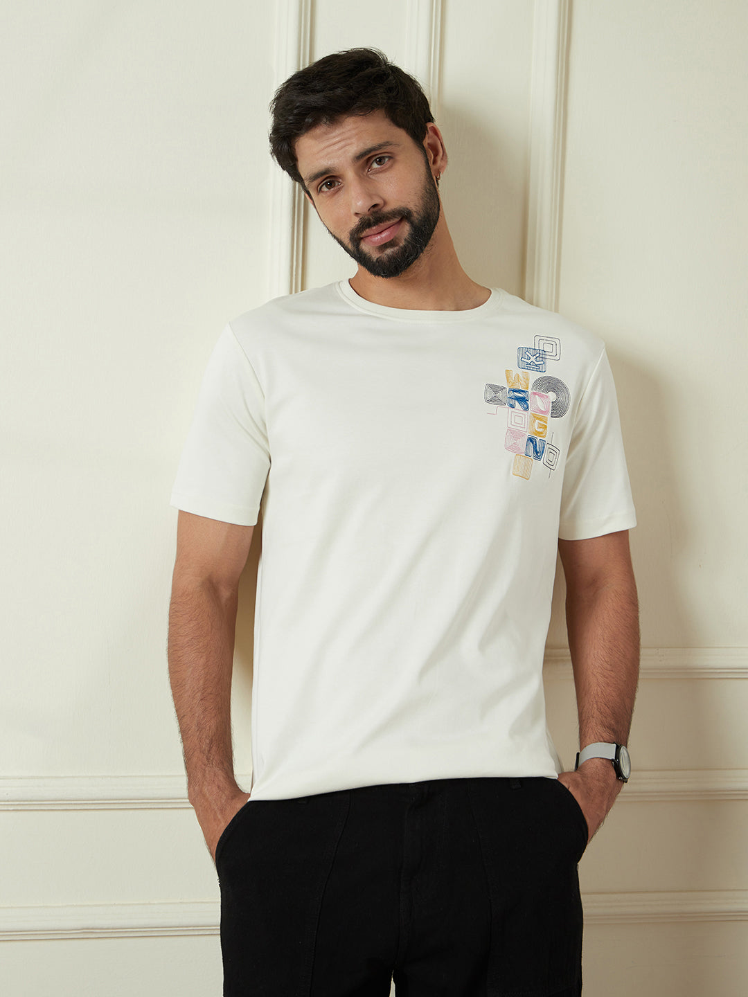 Bold Placement Embroidery T-Shirt