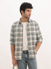 Slim Fit Checkered Full Sleeve Shirt | Green