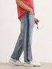 Loose Fit Faded Denim Jeans | Light Blue