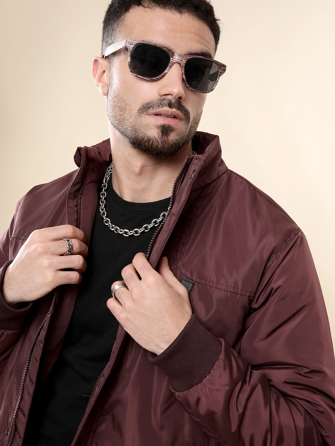 Wine Blaze Nylon Jacket