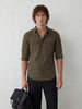 Slim Fit Double Pocket Shirt | Olive