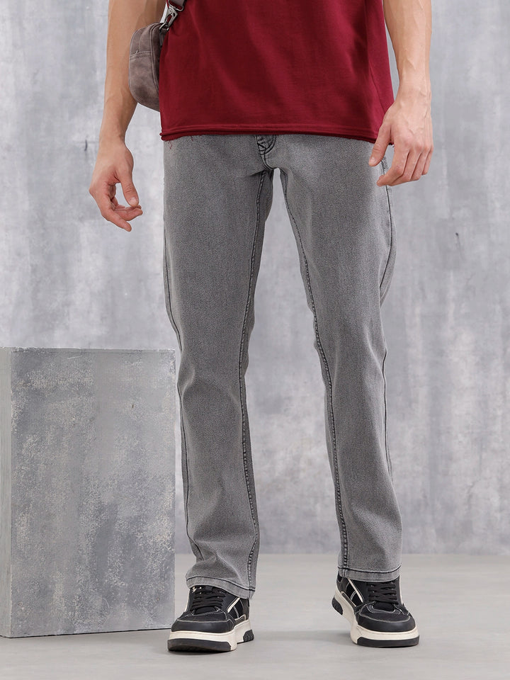 Men's Casual Straight Fit Jeans |  Grey