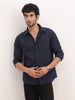 Slim Fit Striped Full Sleeve Shirt | Black