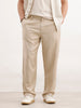 Loose Fit Linen Blend Trouser  | Khaki