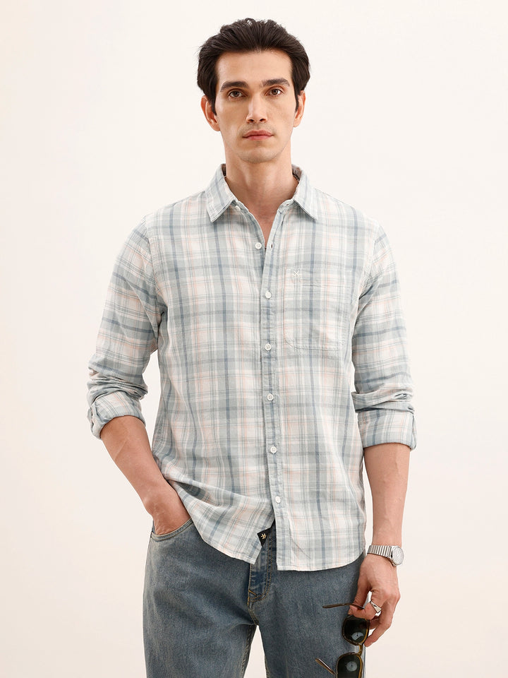 Regular Fit Checkered Shirt | Multicolor